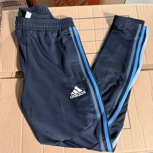adidas Black Sweatpants with Blue Side Stripes